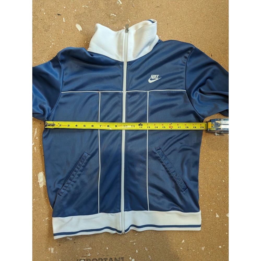 Nike Vintage 1980's Track Jacket Blue and White Activewear - Picture 6 of 10